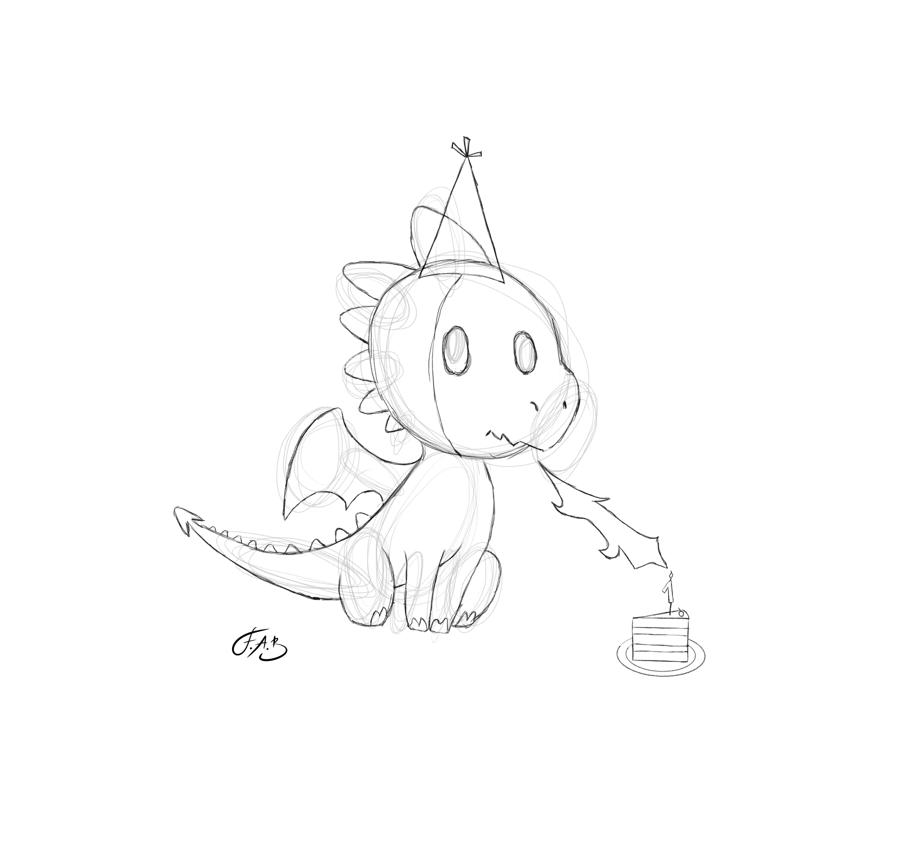 Birthday Dragon Gloria — version 1