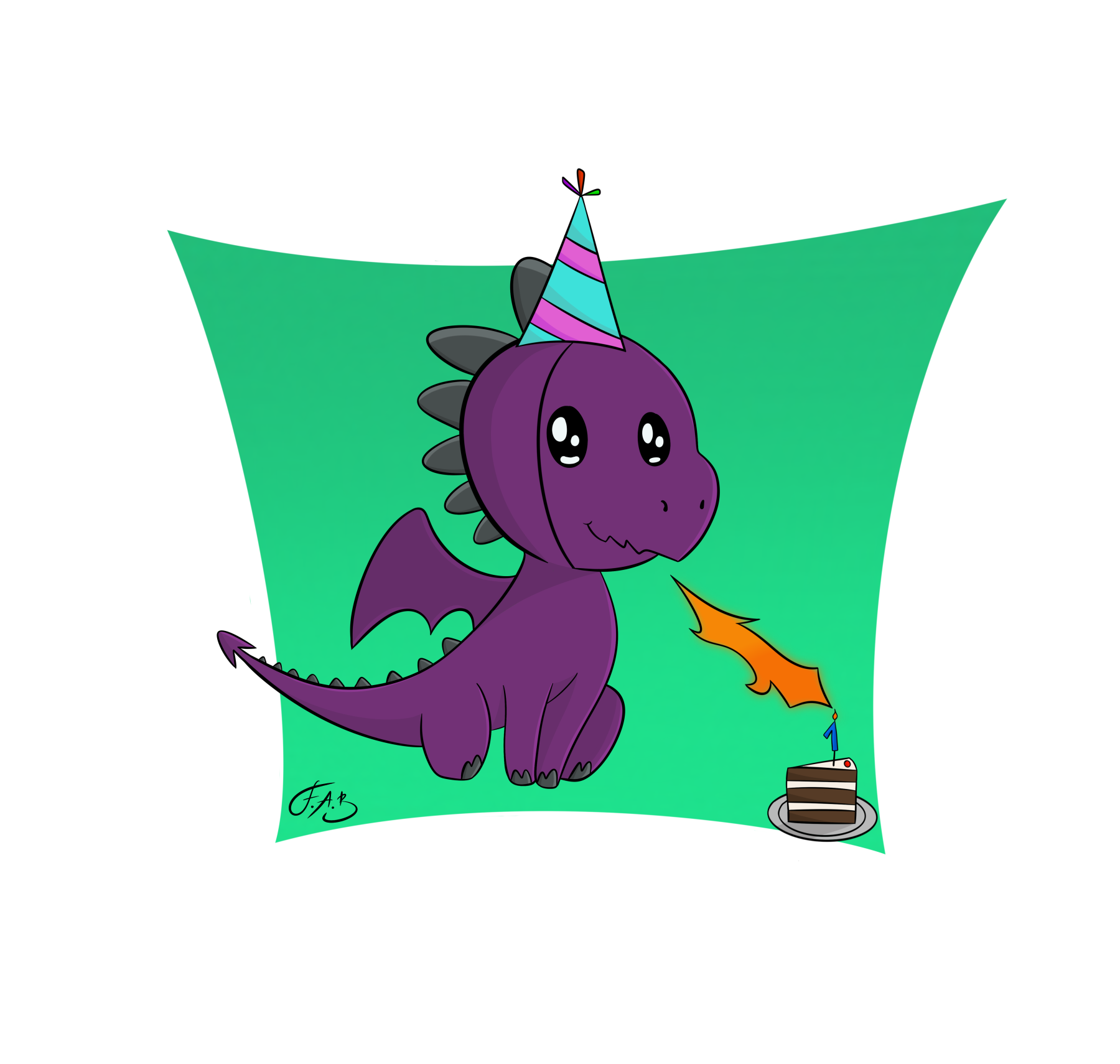 Birthday Dragon Gloria