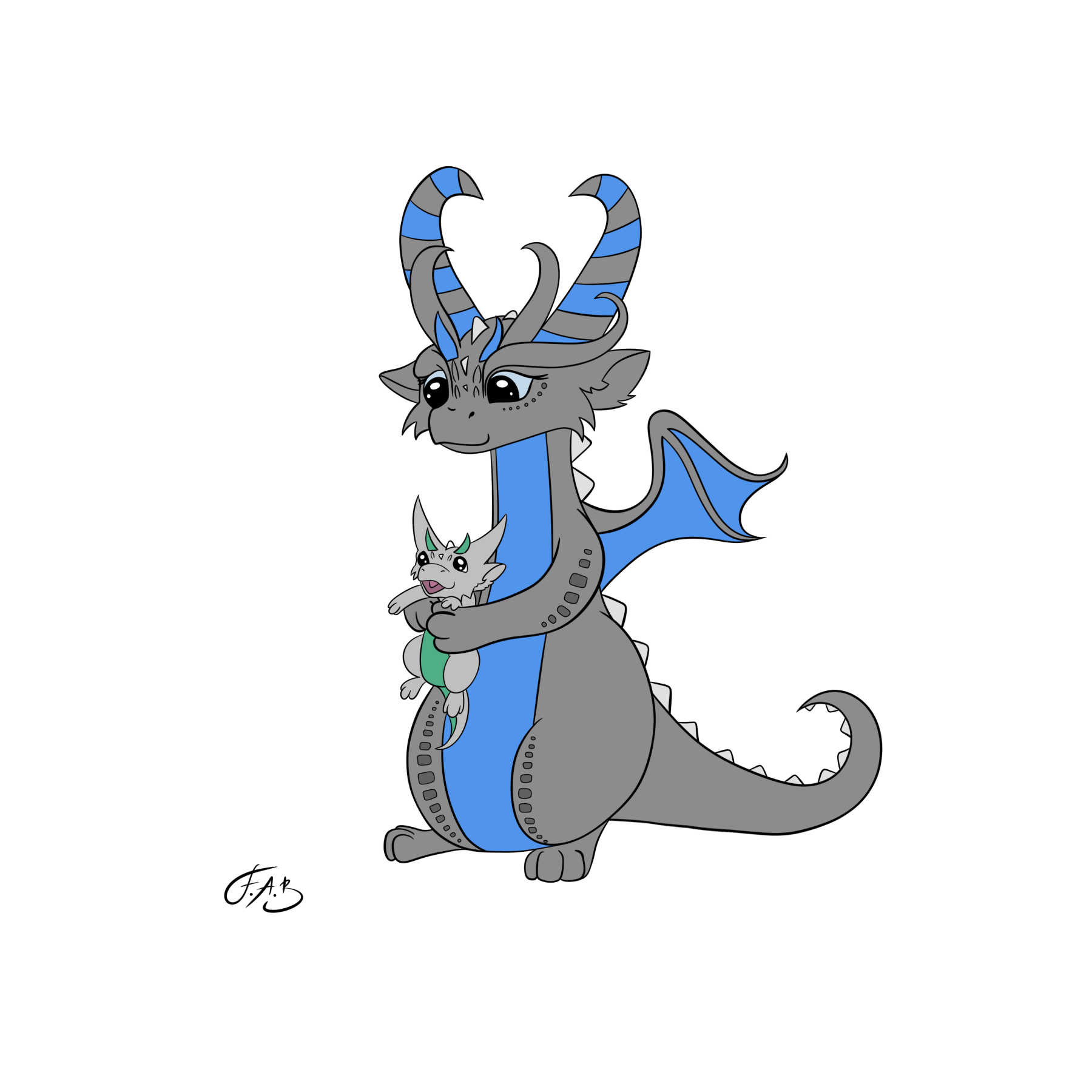 Dragon Mum and Baby — version 3