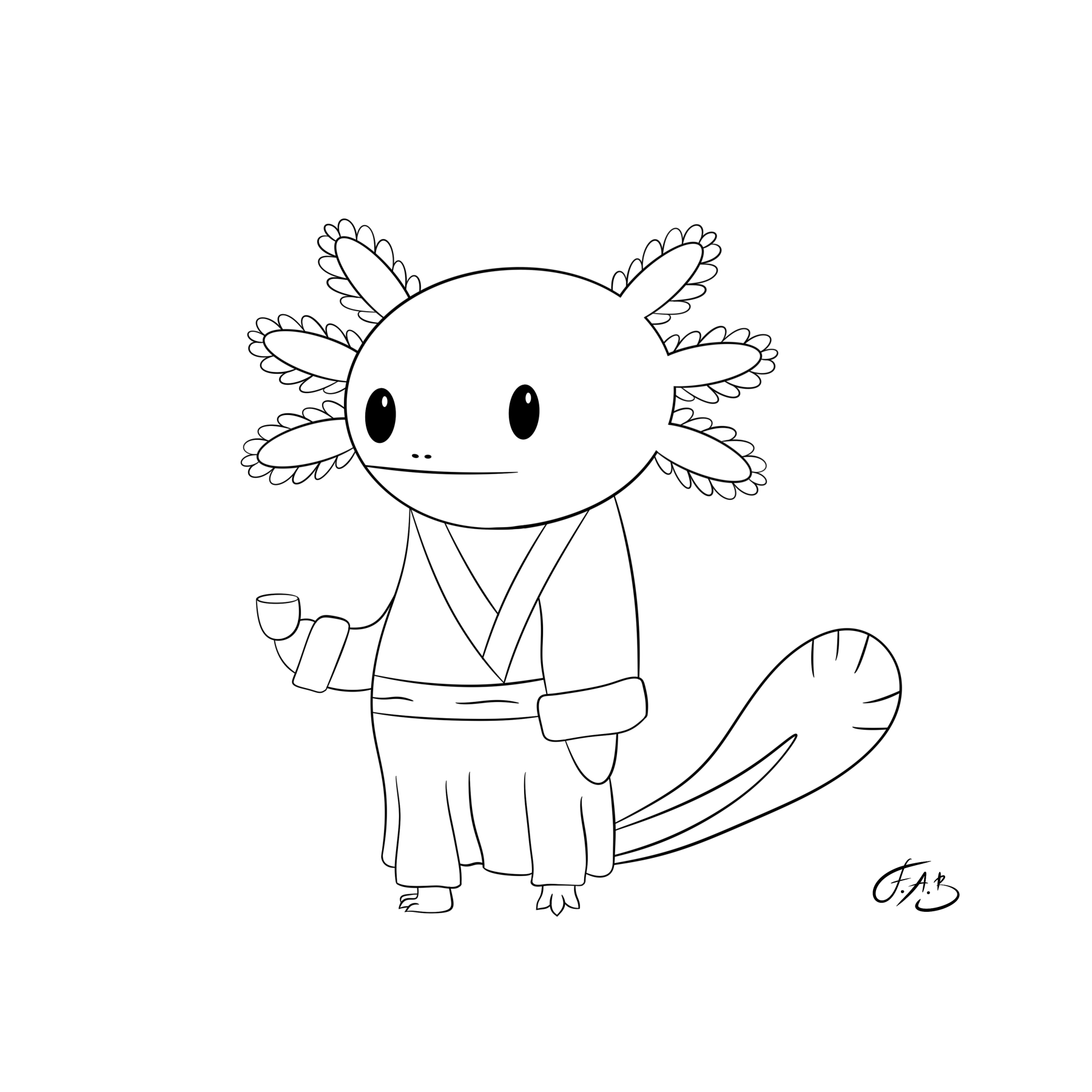 Axolotl Philosopher — version 2