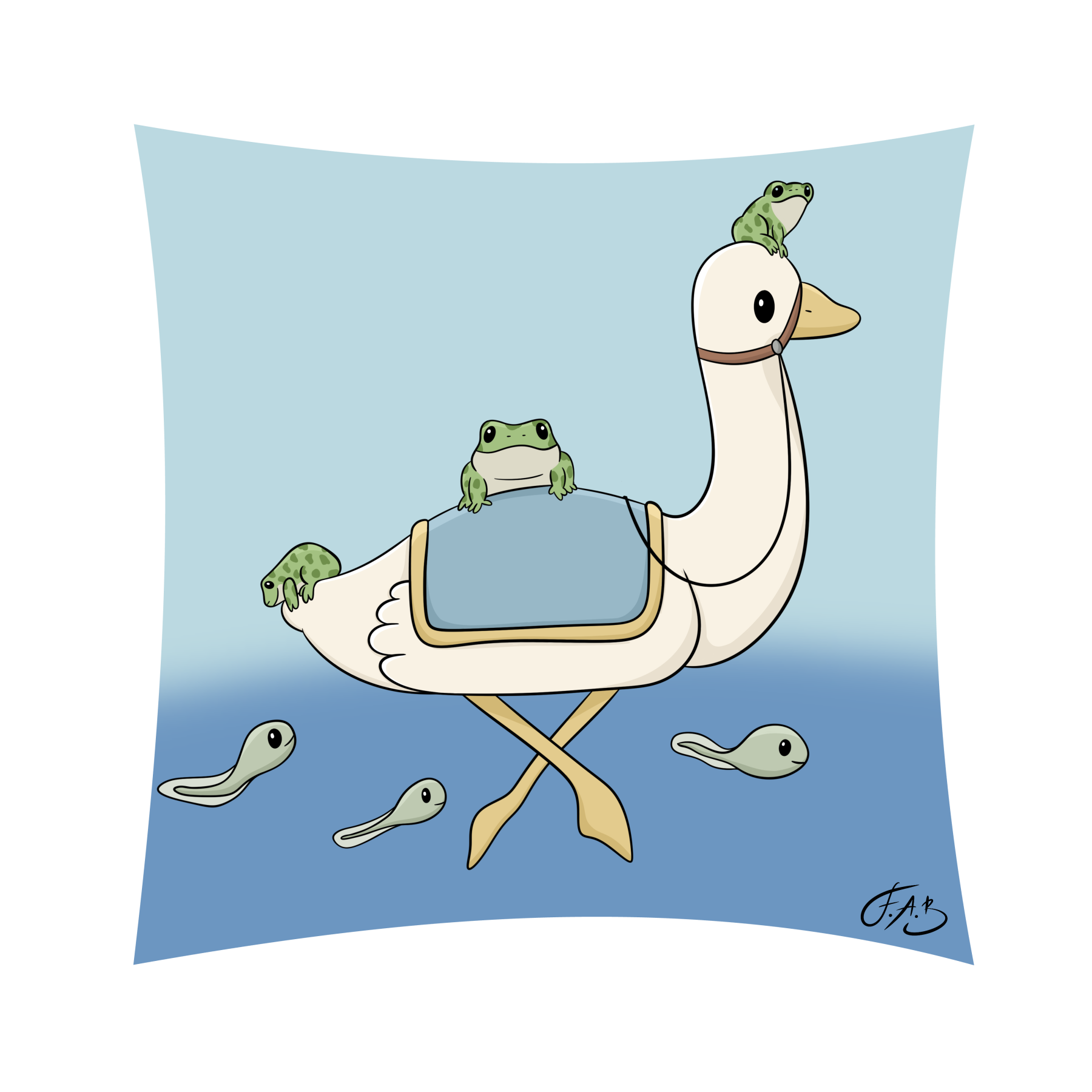 Goose and Frogs