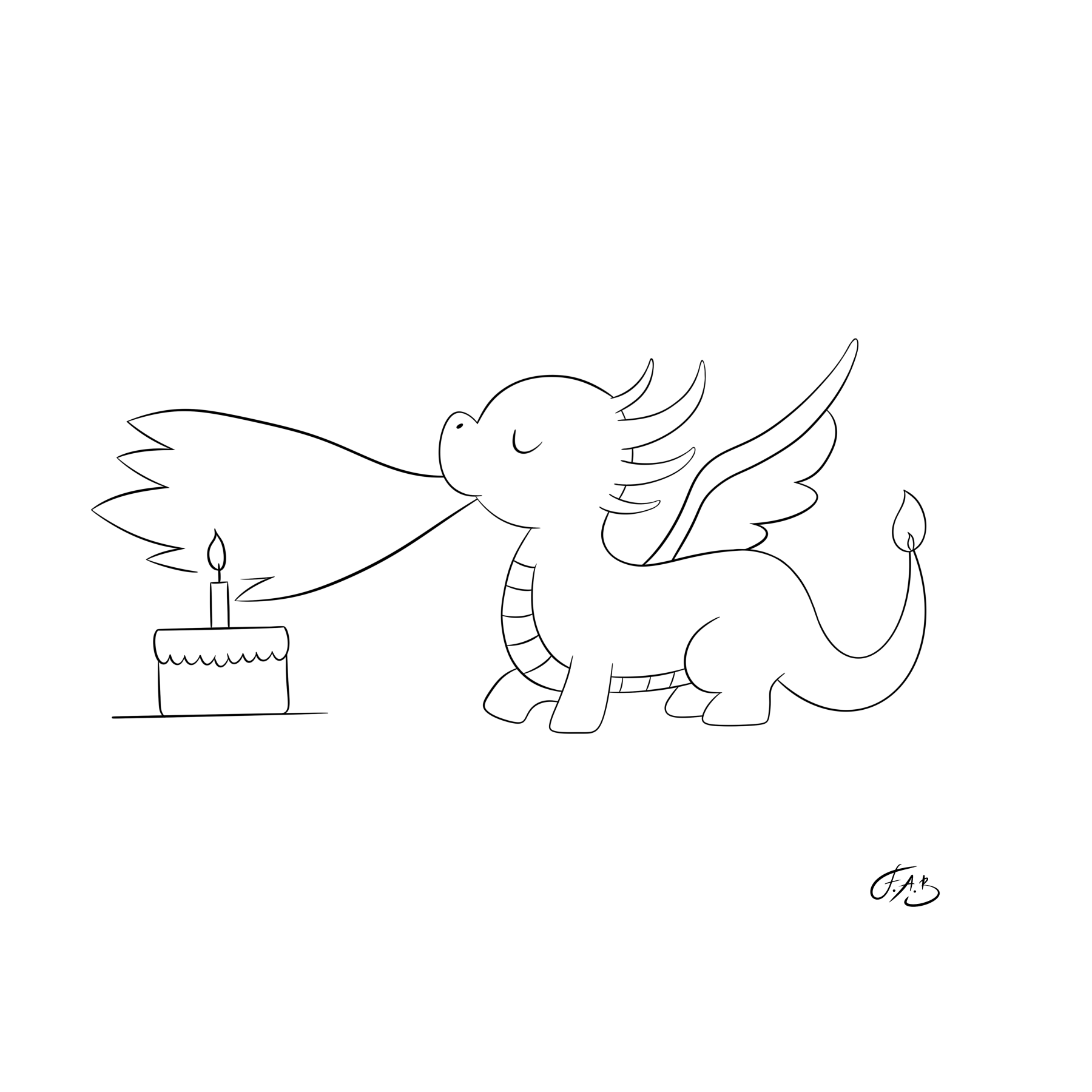 Birthday Dragon Marianna — version 2