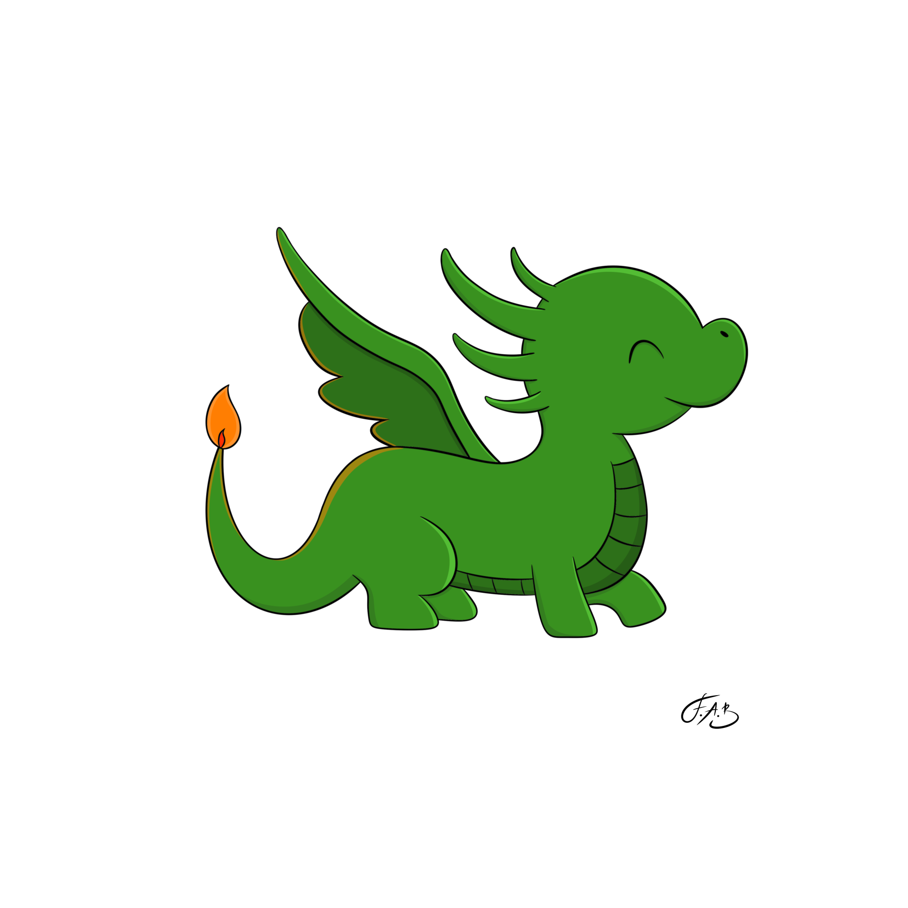 Green Emberflame Dragon — version 4