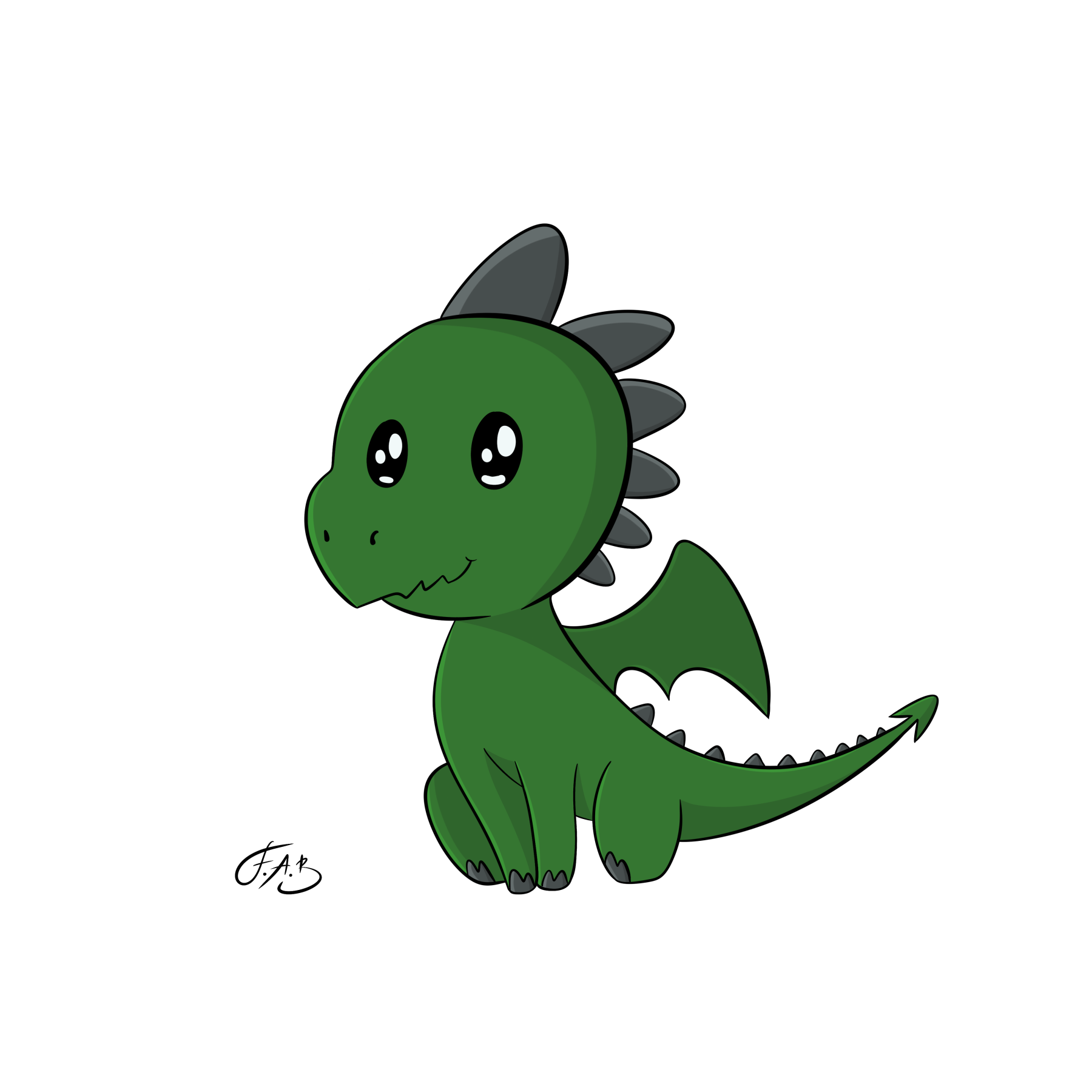 Green Baby Dragon — version 4